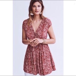 Anthropologie Vanessa Virginia Ladder Lace Tunic